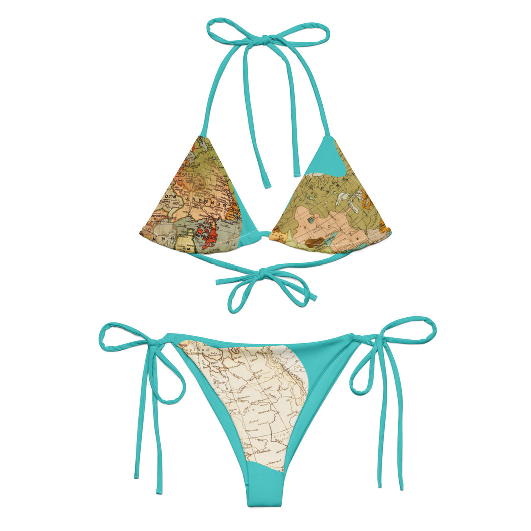 All-over print recycled string bikini SW23-5A