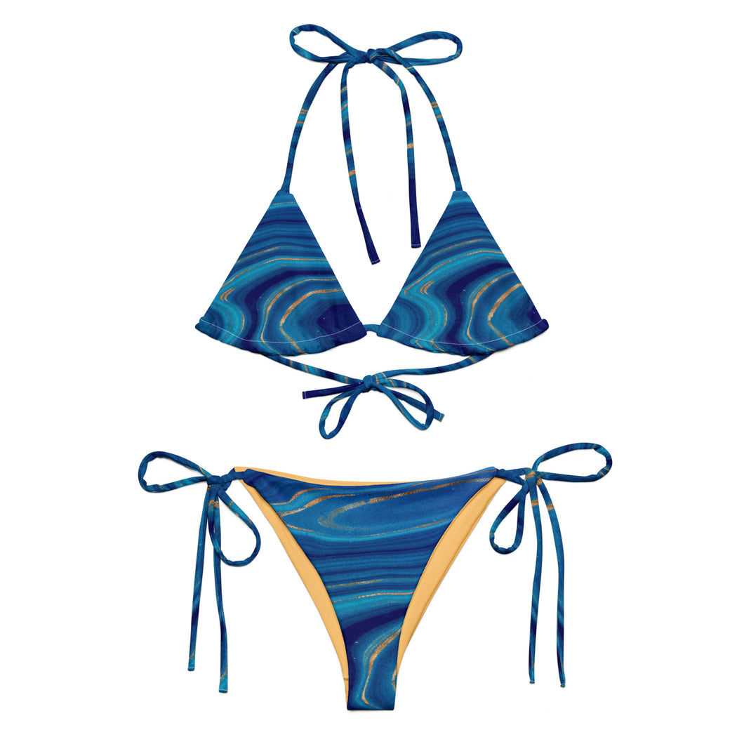 All-over print recycled string bikini SW23-2A
