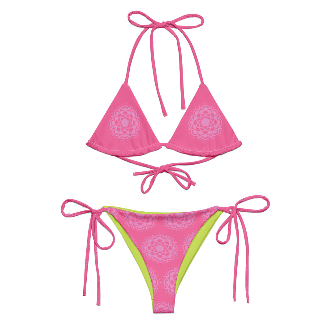 All-over print recycled string bikini SW23-1A