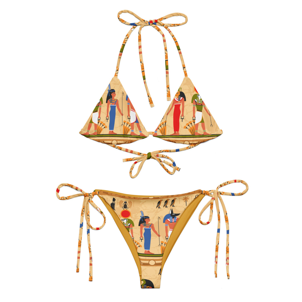 All-over print recycled string bikini SW23- 12A