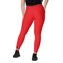 Load image into Gallery viewer, Crossover Leggings with Pockets PF-N22-005W Alizarin
