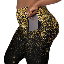 Load image into Gallery viewer, Crossover leggings with Pockets PF-D22-001WCL Sparkle

