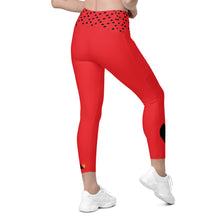 Load image into Gallery viewer, Crossover Leggings with Pockets PF-N22-005W Alizarin
