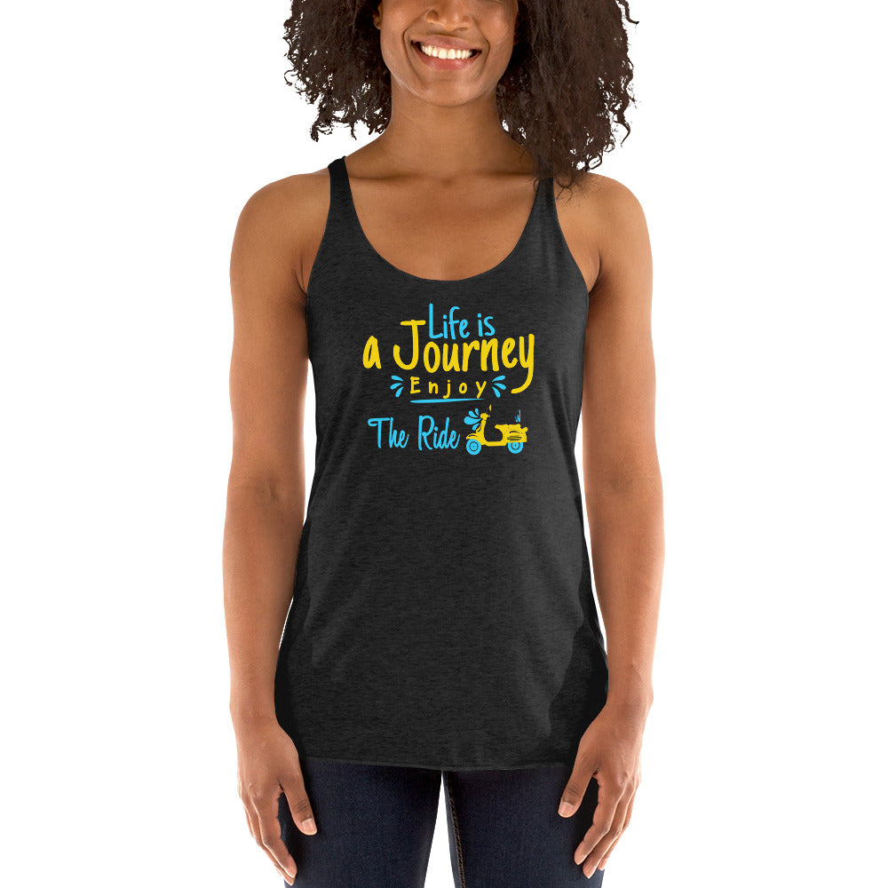 Tank Top Racerback Life's A Journey PF-N22-801 Women's Form-Fitting