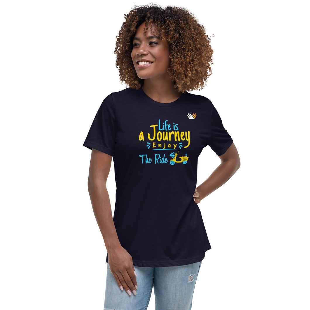 T-shirt Women's Relaxed Fit Enjoy the Ride PF-N22-830WTS Black